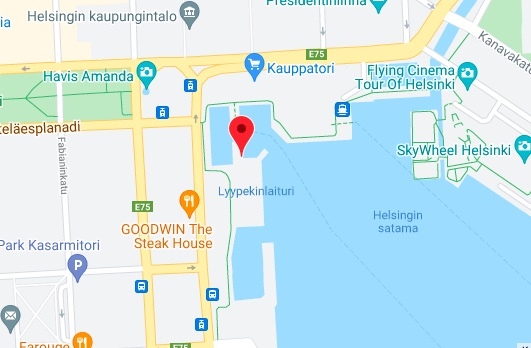 Map showing the location of pier 5