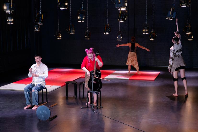 Photo: Katri Naukkarinen Four performers on stage.