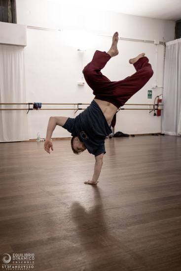 Lewis cooke making a hand stand