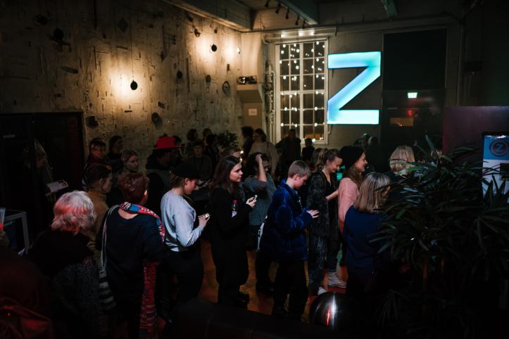 Audience in Zodiak's foyer