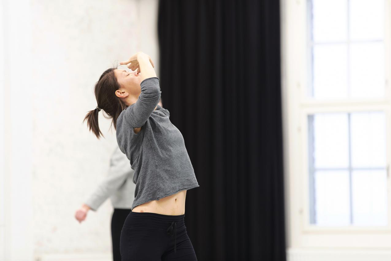 A Dancer concentrating in the moment.