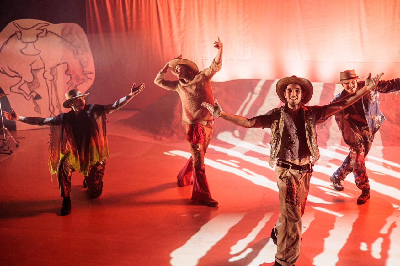 Dancers in the performance