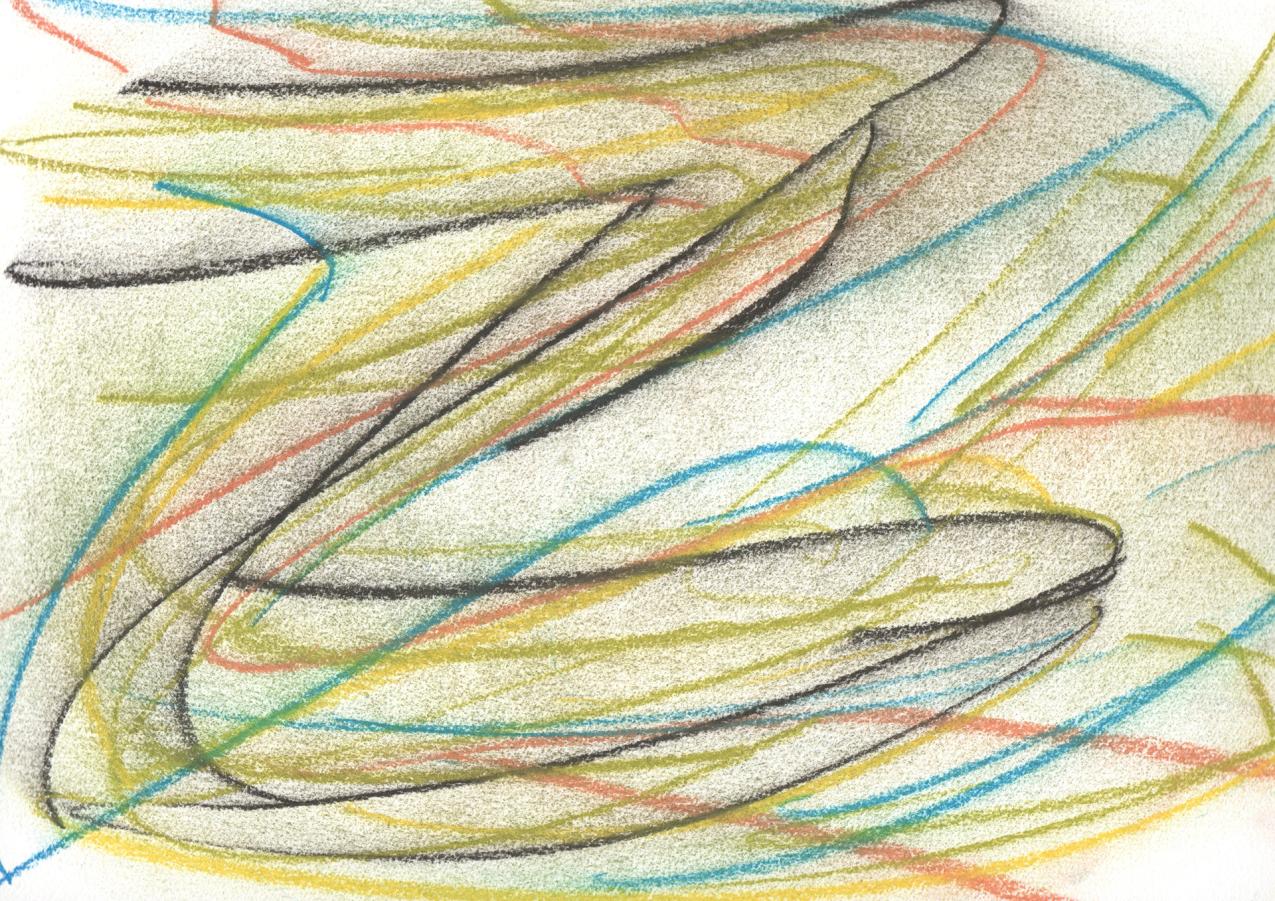 Drawing with colourful lines.