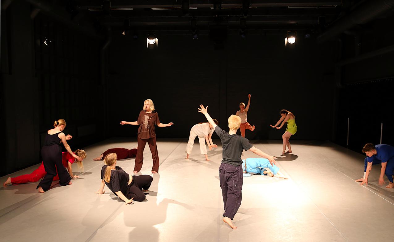 Young dancers on stage.