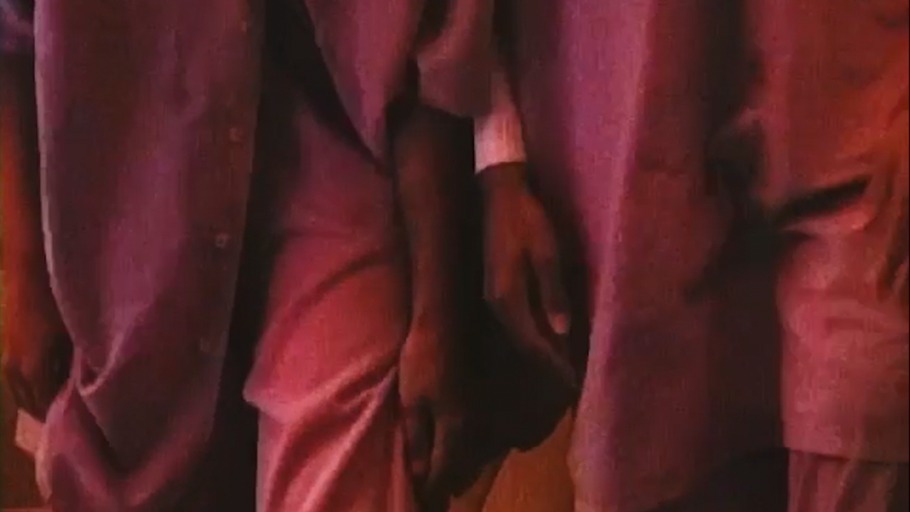 People dressed in red.