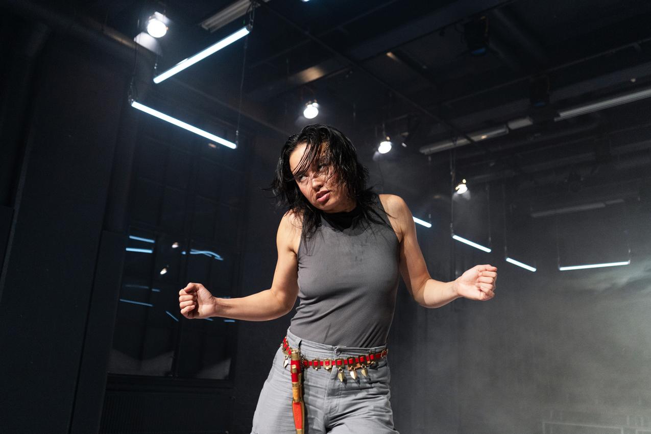 Marika Peura in the performance.