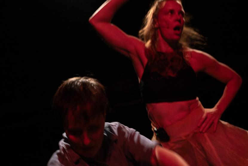 Jenni-Elina in her performance Extramaterial